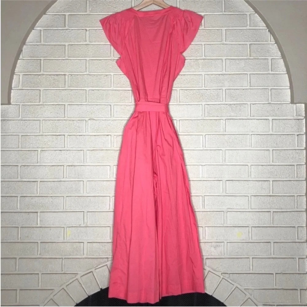 Gal Meets Glam Saffron Flutter Sleeve Jumpsuit Watermelon Size 4 NWT - Picture 6 of 11